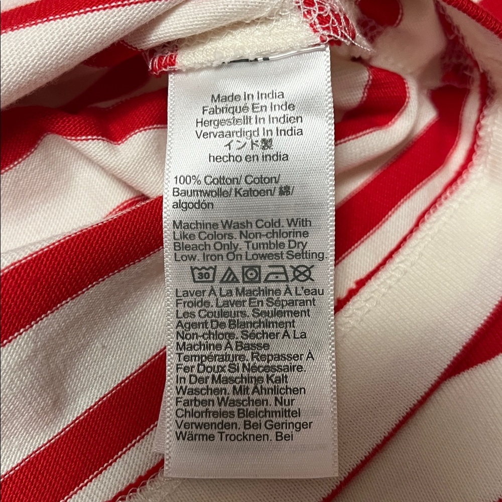 J. Crew Red and White Striped Long Sleeve Top NWT - Picture 3 of 3